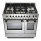 Verona VUFSGG365DSS Verona Vufsgg365Dss 36 Inch Ultima Collection Double Oven Gas Range With 5 Brass Burners, 4.1 Cu. Ft. Oven Total Capacity In Stainless Steel
