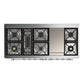 Ilve UM60FNR3BKC Ilve Um60Fnr3Bkc Majestic Iii 60 Inch Dual Fuel Range With 9 Burners And Griddle, Dual Function Burner Up To 25,000 Btu (Natural Gas, Triple Glass Door, Glossy Black, Chrome)