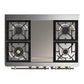 Ilve UMD40FNR3BGB Ilve Umd40Fnr3Bgb Majestic Iii 40 Inch Dual Fuel Range With 6 Burners And Griddle, Dual Function Burner Up To 25,000 Btu (Natural Gas, Triple Glass Door, Blue Grey, Burnished)