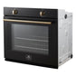 Forno FBOEL137030BLK Forno Vomero 30-Inch Wall Oven, Black, 5 Cu.Ft Capacity, 3550 Watts Convection, Mechanical Controls, Manuel Steam Clean