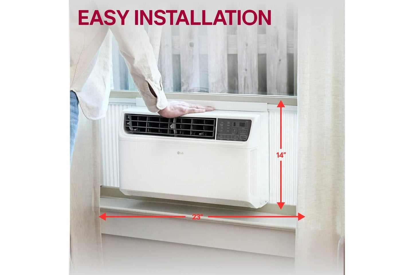 Lg LW8024IVSM 8,500 Btu Dual Inverter Energy Star Window Air Conditioner Cools Up To 380 Sq. Ft.