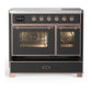 Ilve UMDIB40NR3MGP Ilve Umdib40Nr3Mgp Majestic Iii 40 Inch Induction Range With 6 Elements, 3.82 Cu. Ft. Total Oven Capacity (Triple Glass Door, Graphite Matte, Copper)