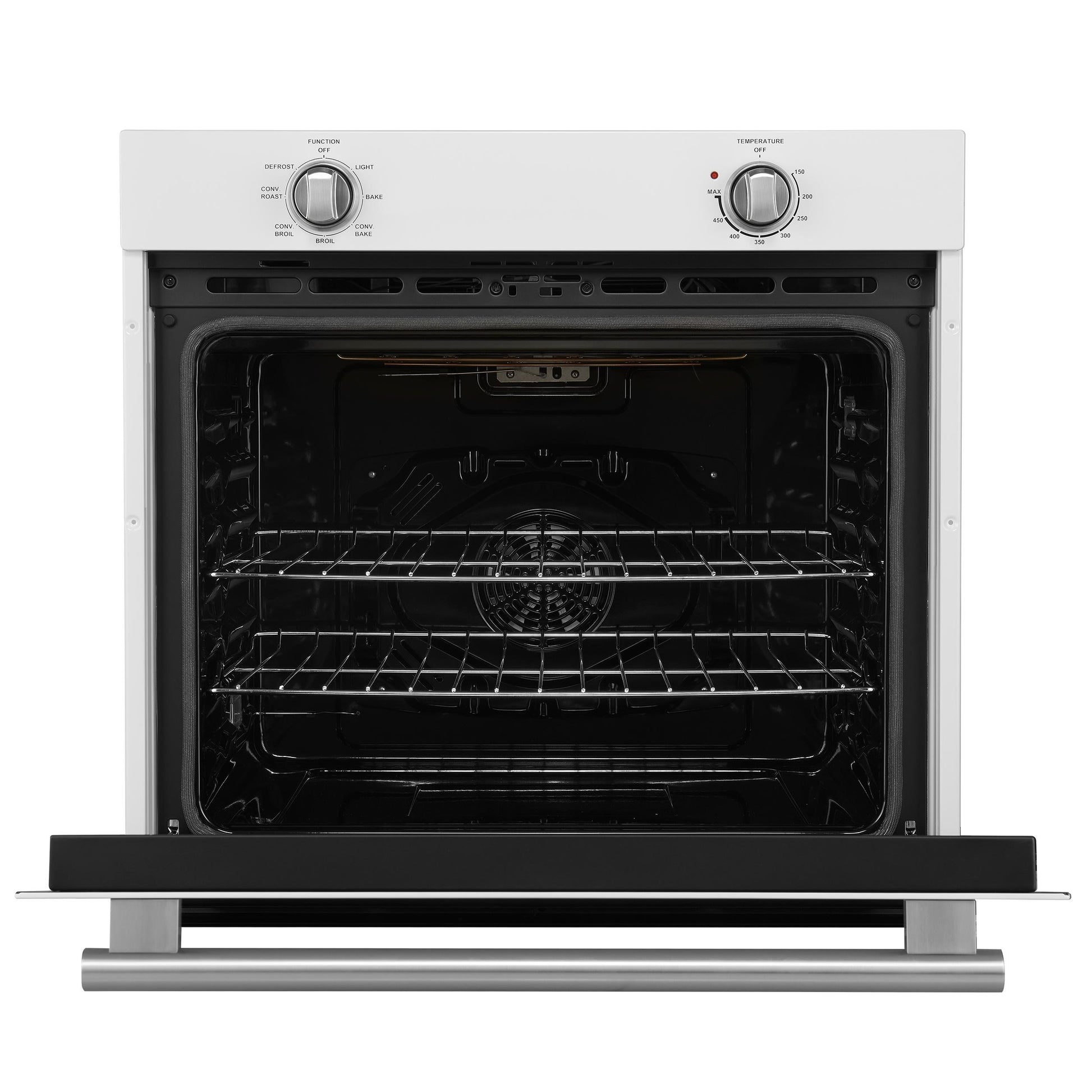 Forno FBOEL137030WHT Forno Vomero 30-Inch Wall Oven, White, 5 Cu.Ft Capacity, 3550 Watts Convection, Mechanical Controls, Manuel Steam Clean