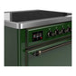 Ilve UMIB36QNR3EGB Ilve Umib36Qnr3Egb Majestic Iii 36 Inch Induction Range With 6 Elements, 3.5 Cu. Ft. Total Oven Capacity (Solid Door, Emerald Green, Burnished)