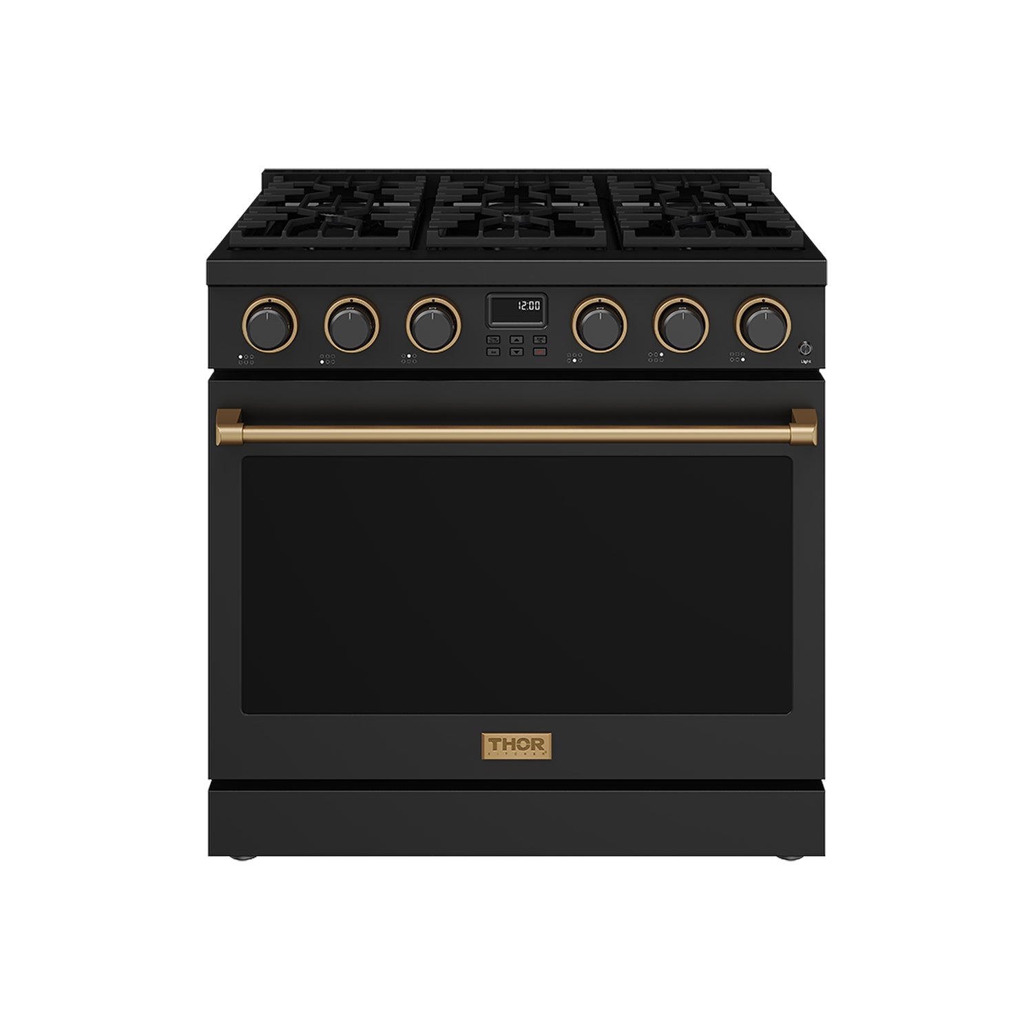 Thor Kitchen ARG36BBRZ 36 Inch Gas Range In Black And Bronze- Contemporary Professional