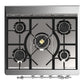 Ilve UM30QNR3MGCLP Ilve Um30Qnr3Mgclp Majestic Iii 30 Inch Dual Fuel Range With 5 Black Brass Burners, Dual Function Burner Up To 25,000 Btu (Liquid Propane, Solid Door, Graphite Matte, Chrome)