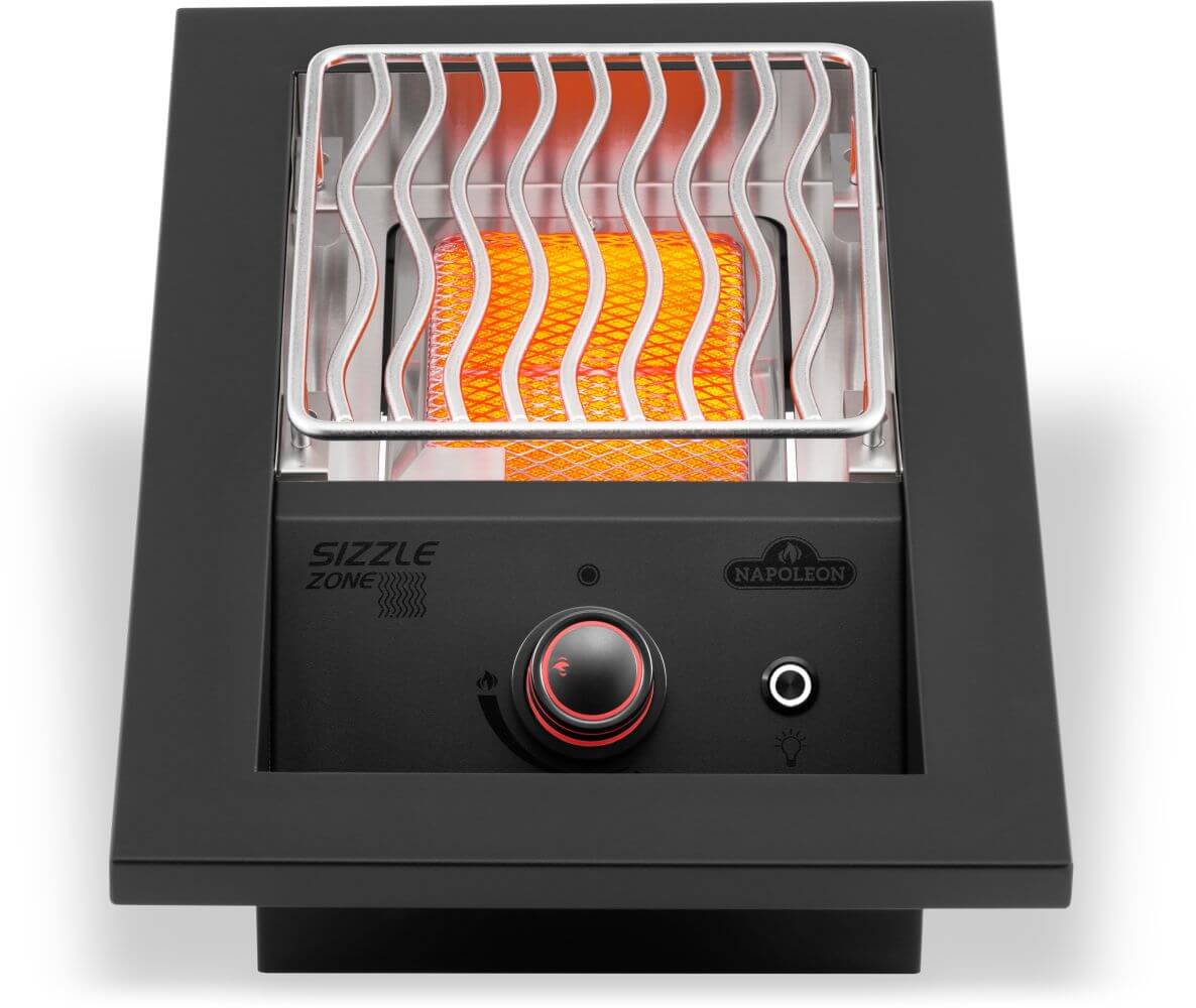 Napoleon Bbq BIB10IRPMK Built-In 700 Series Single Infrared Burner With Matte Black Cover , Propane, Matte/Matt Black