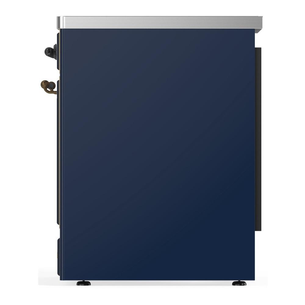Ilve UMIB30NR3MBB Ilve Umib30Nr3Mbb Majestic Iii 30 Inch Induction Range With 4 Elements, 4 Cu. Ft. Oven Capacity (Triple Glass Door, Midnight Blue, Burnished)