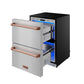 Thor Kitchen RF24URSG 24 Inch Undercounter Built-In Or Freestanding Drawer Refrigerator - Stainless Steel/Rose Gold Gordon Ramsay Series