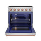 Thor Kitchen RSE36PRSG 36 Inch Professional Electric Range In Stainless Steel/Rose Gold Gordon Ramsay Series
