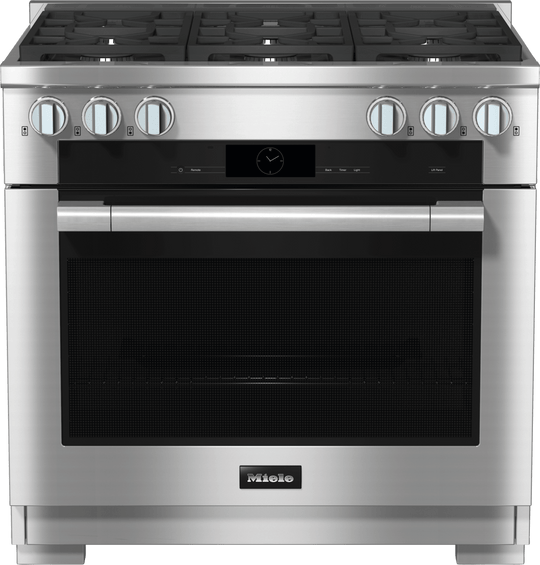 Miele HR19343LPDF Hr 1934-3 Lp Df Clean Touch Steel - 36" Range Dual Fuel Model With M Touch Controls