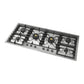 Ilve UHCPT125NSSC Ilve Uhcpt125Nssc Nostalgie Ii 48 Inch Built-In Gas Cooktop With Total Black Brass Burners, In Stainless Steel (6 Sealed Burners, Natural Gas, Chrome)