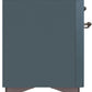 Ilve UM12FDNS3BGBLP Majestic Ii 48 Inch Dual Fuel Liquid Propane Freestanding Range In Blue Grey With Bronze Trim