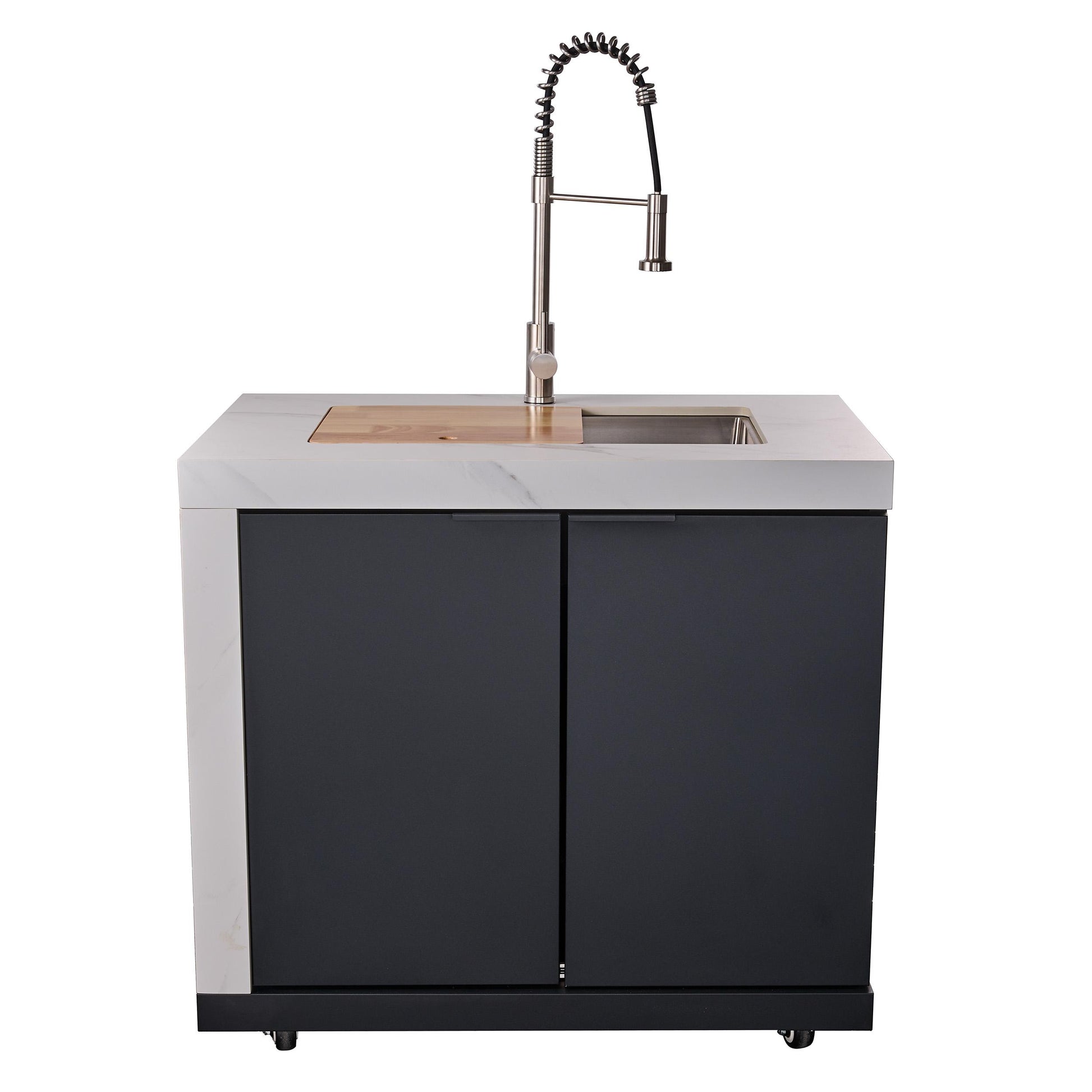 Forno FODKT2575WHT Forno Rimini Outdoor Kitchen: 30" Bbq 62,600 Btu, 4.8 Cu.Ft. Refrigerators, White Countertops