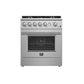 Forno FFSGS627430 Forno Giovanni 30-Inch Gas Range Stainless Steel, 5 Burners 67,000 Btu, 4.32 Cu.Ft. Convection Oven