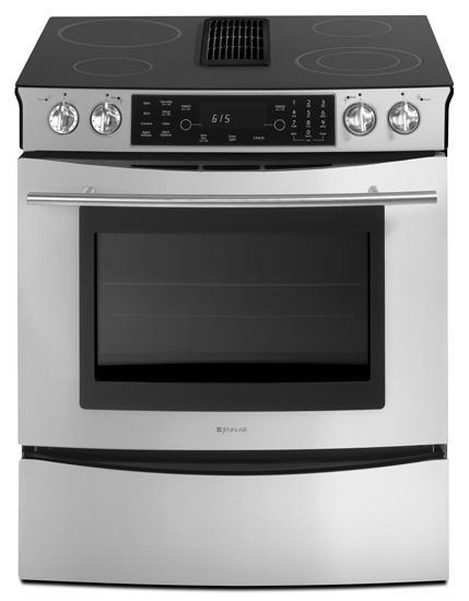 Jennair JES9800BAS Downdraft Slide-In Electric Range