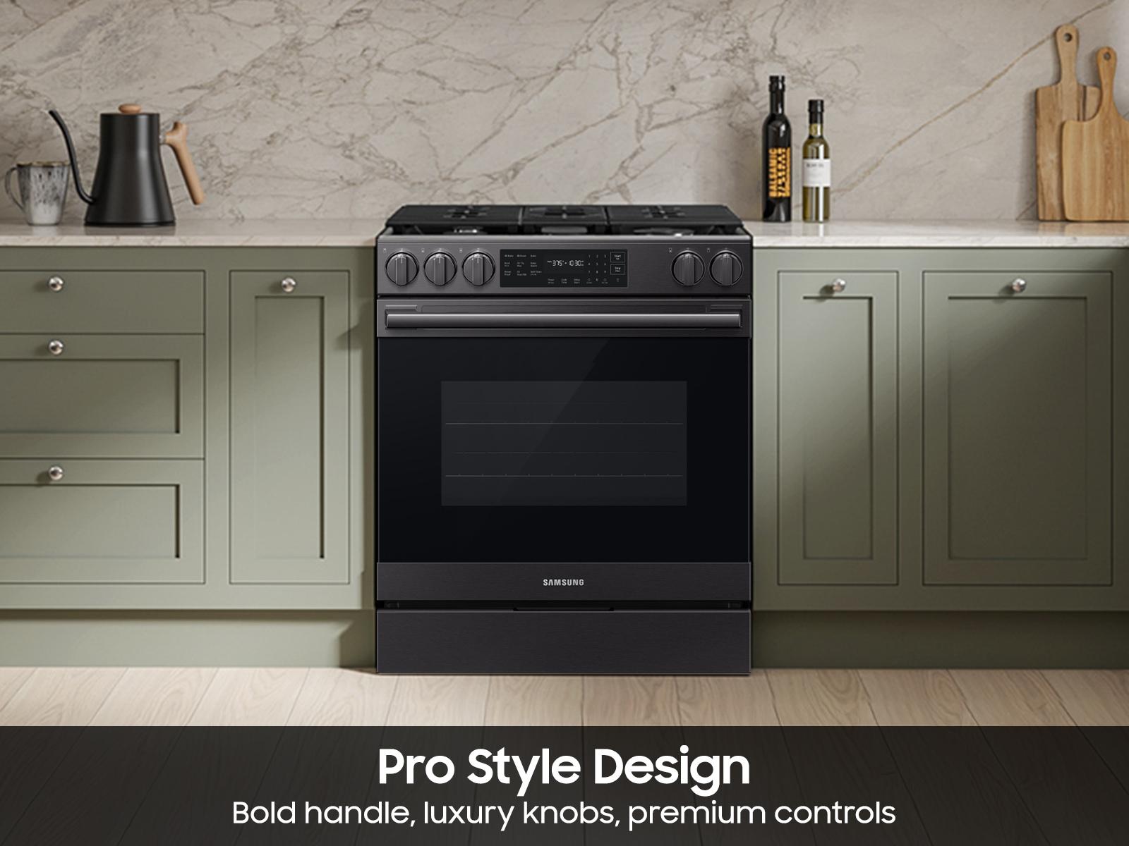 Samsung NSG80H60SE Bespoke Smart Slide-In Gas Range Pro Style Design Air Fry Max True Convection