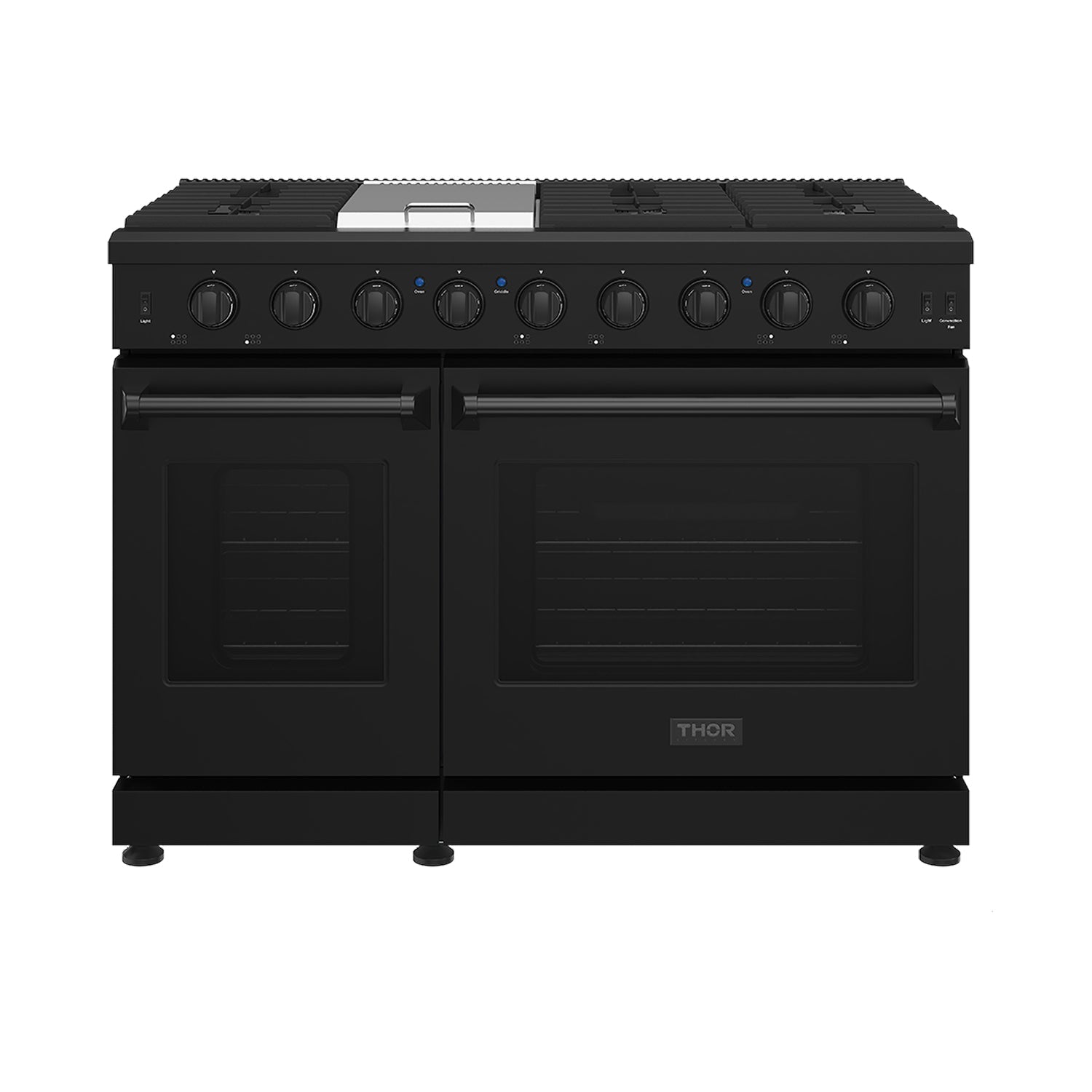 Thor Kitchen LRG4807UB 48 Inch Professional Gas Range In Black