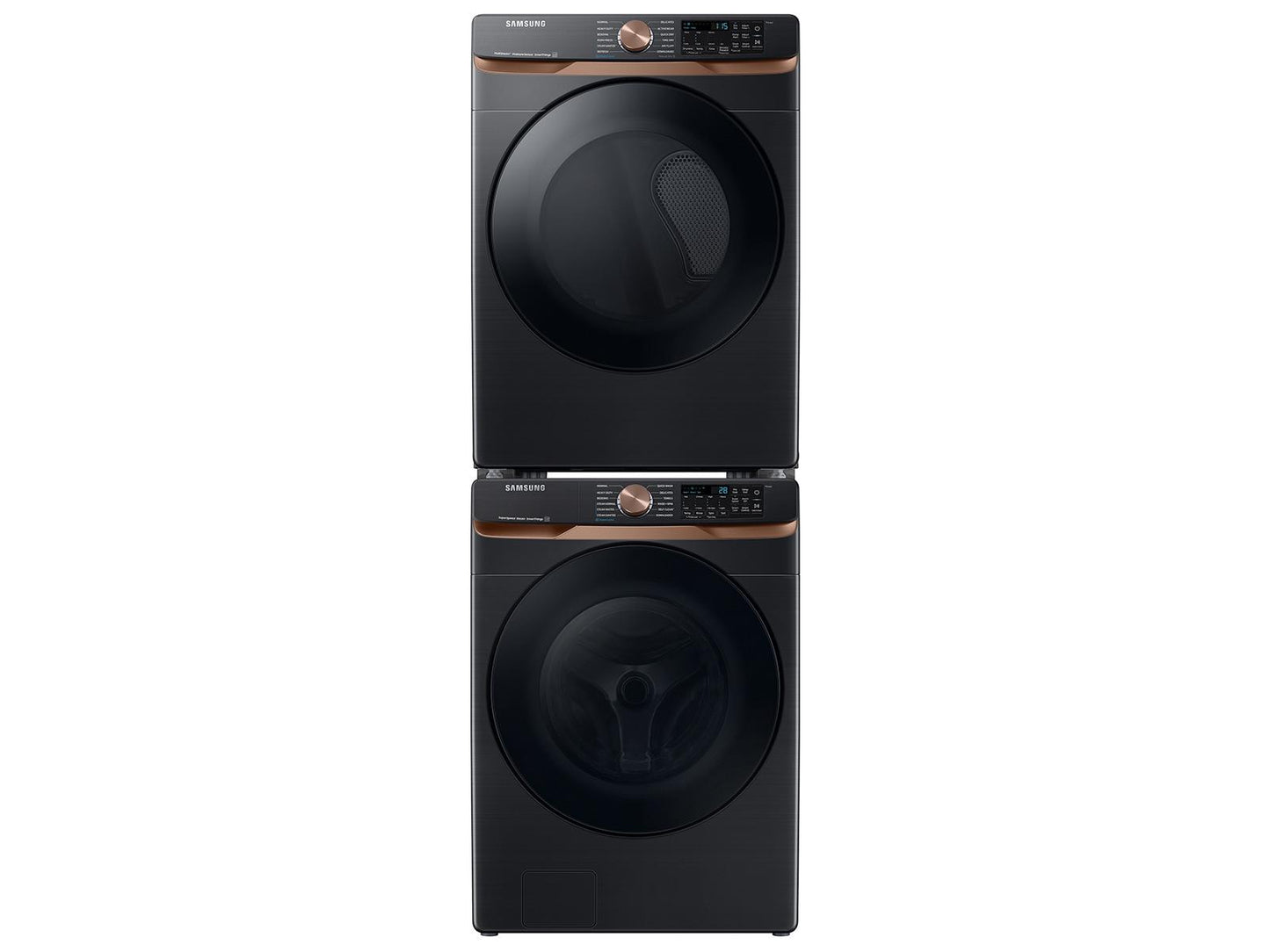 Samsung F1668783396714 Extra Large Capacity Smart Front Load Washer And Electric Dryer Set With Super Speed Wash, Steam Sanitize+, And Sensor Dry In Brushed Black