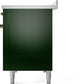Ilve UPI486NMPEGG Nostalgie Ii 48 Inch Electric Freestanding Range In Emerald Green With Brass Trim