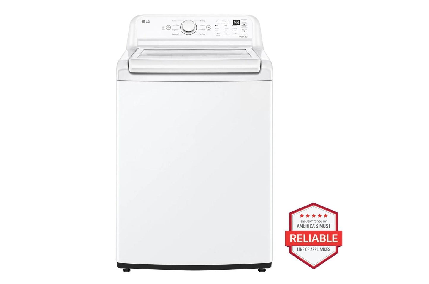 Lg WT7010CW 4.5 Cu. Ft. Ultra Large Capacity Top Load Washer With Impeller & Turbodrum™ Technology