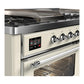 Ilve UM60FSNR3AWC Ilve Um60Fsnr3Awc Majestic Iii 60 Inch Dual Fuel Range With 7 Burners, Griddle And French Top, Dual Function Burner With Up To 25,000 Btu (Natural Gas, Triple Glass Door, Antique White, Chrome)