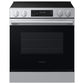 Samsung F1772136664036 Bespoke Kitchen Package With Ai 3-Door French Door Fridge, Slide-In Electric Range, Smart Dishwasher & Over-The-Range Microwave In Stainless Steel