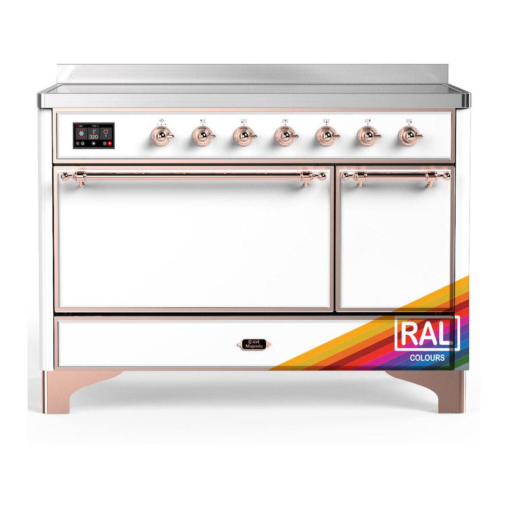 Ilve UMIB48QNR3RAP Ilve Umib48Qnr3Rap Majestic Iii 48 Inch Induction Range With 6 Elements, 5.02 Cu. Ft. Total Oven Capacity (Solid Door, Ral, Copper)