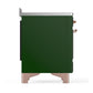 Ilve UMIB48QNR3EGP Ilve Umib48Qnr3Egp Majestic Iii 48 Inch Induction Range With 6 Elements, 5.02 Cu. Ft. Total Oven Capacity (Solid Door, Emerald Green, Copper)