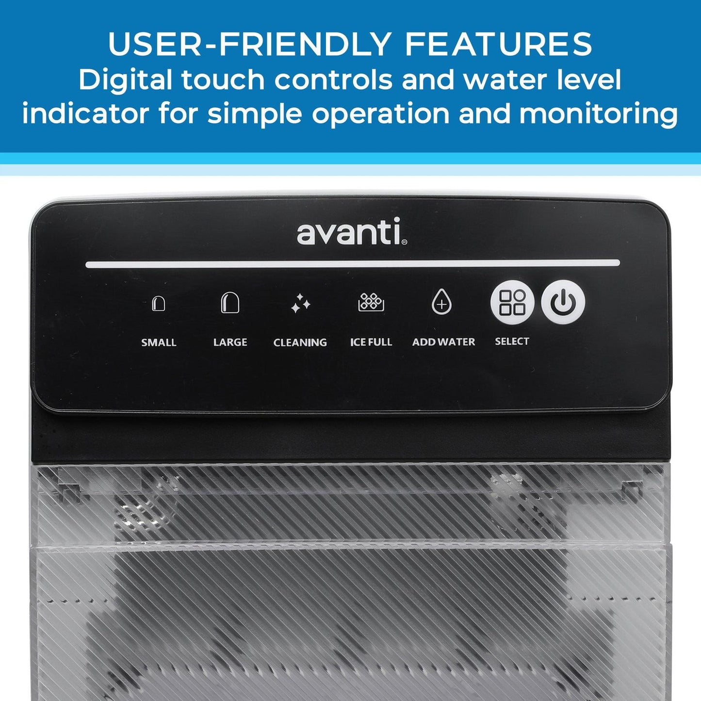 Avanti AVIM333SIS Avanti Speedy Ice Countertop Bullet Ice Maker - Stainless Steel / 5.82 Cu. Ft.