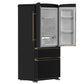 Forno FFFFD179133BLK Forno Luigi 33-Inch French Door Refrigerator, 18 Cu.Ft, Black Finish, Antique Brass Handles, Energy Star Certified