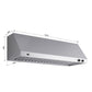 Forno FRHWM500960 Forno Biagio 60-Inch Wall Mounted Range Hood, Stainless Steel, Heavy Duty