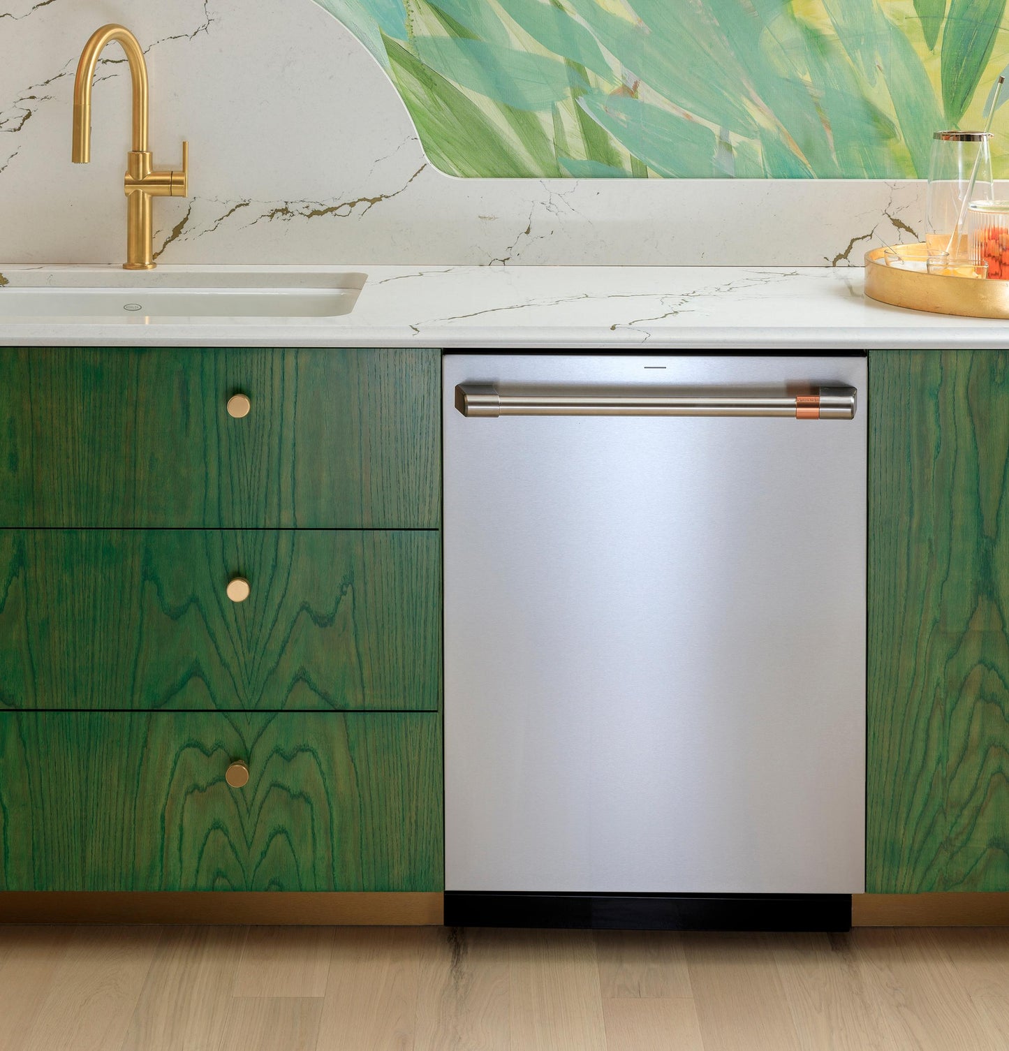 Cafe CDT888P2VS1 Café&#8482; Customfit Energy Star Stainless Interior Smart Dishwasher With Ultra Wash Top Rack And Dual Convection Ultra Dry, Led Lights, 39 Dba