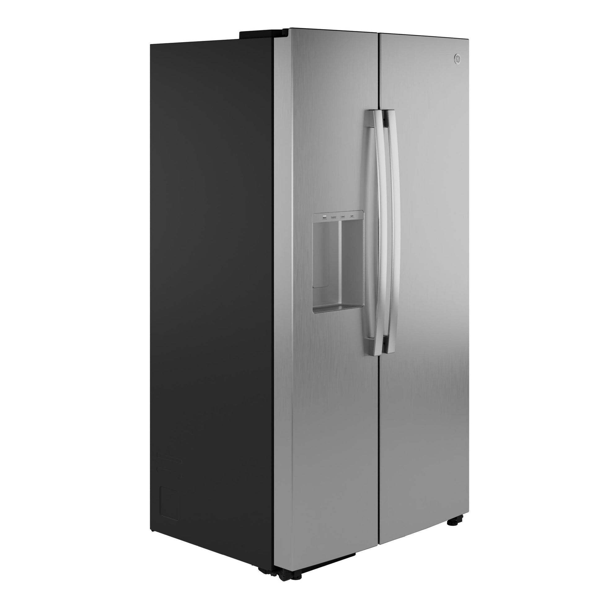 Ge Appliances GZS24PYYFS Ge® 23.5 Cu. Ft. Counter-Depth Side-By-Side Refrigerator With Led Light Walls And Extra Tall Dispenser