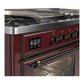 Ilve UM60FSNR3BUB Ilve Um60Fsnr3Bub Majestic Iii 60 Inch Dual Fuel Range With 7 Burners, Griddle And French Top, Dual Function Burner With Up To 25,000 Btu (Natural Gas, Triple Glass Door, Burgundy, Burnished)