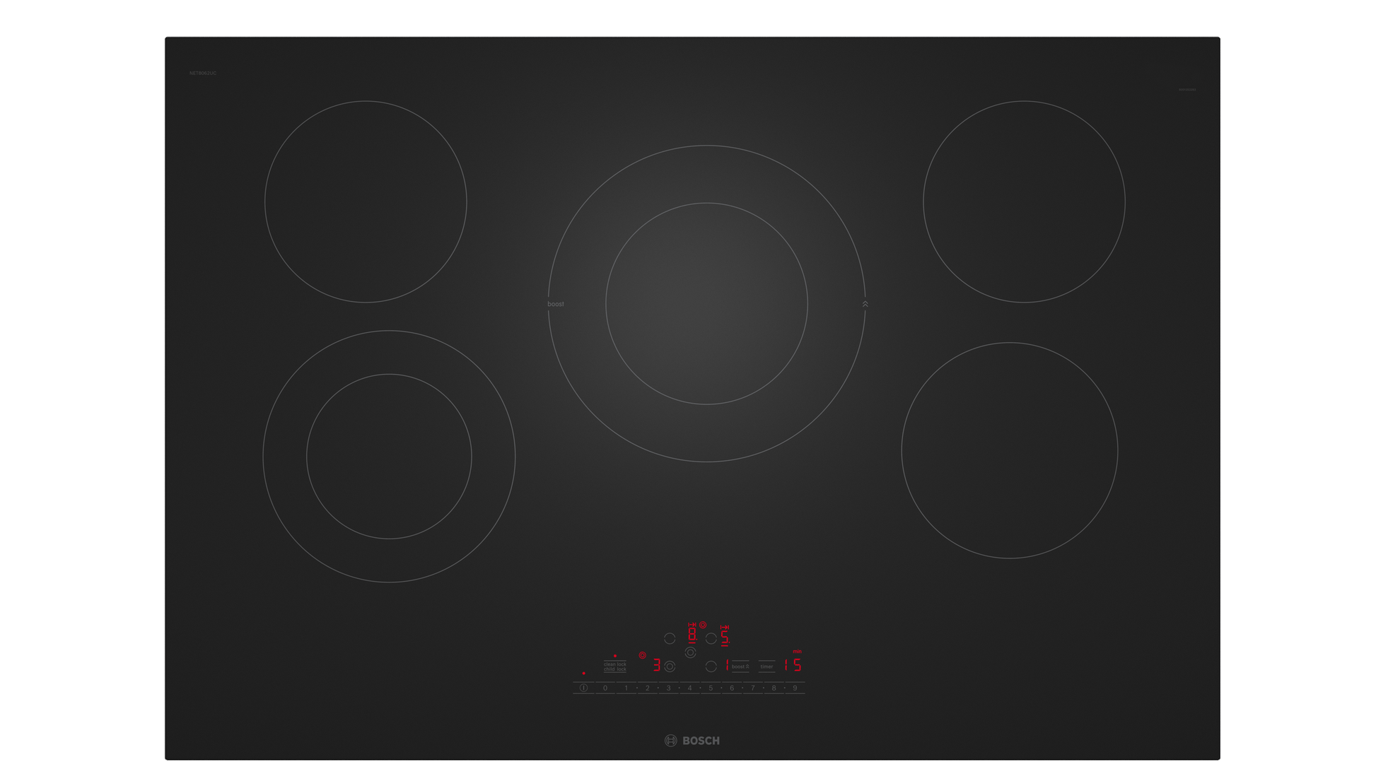 Bosch NET8062UC 800 Series 30" Built-In Electric Induction Cooktop