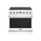 Thor Kitchen ARG36W 36 Inch Gas Range In White - Contemporary Professional