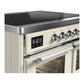 Ilve UMDIB40NR3AWC Ilve Umdib40Nr3Awc Majestic Iii 40 Inch Induction Range With 6 Elements, 3.82 Cu. Ft. Total Oven Capacity (Triple Glass Door, Antique White, Chrome)