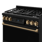 Thor Kitchen RSG36BBRZ 36 Inch Professional Gas Range With Tilt Panel Touch Control In Black/Bronze Gordon Ramsay Series - Rsg36B-Brz