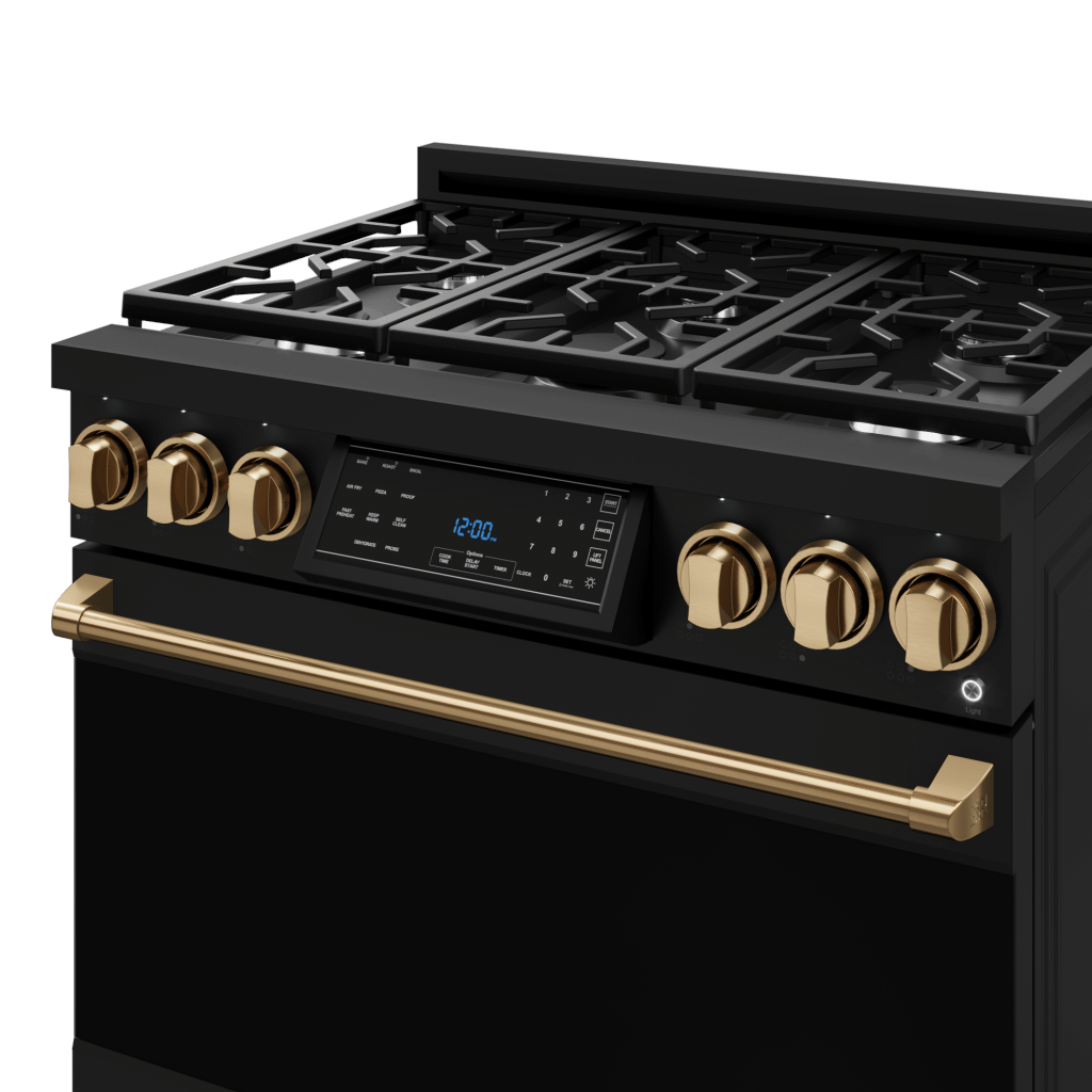 Thor Kitchen RSG36BBRZ 36 Inch Professional Gas Range With Tilt Panel Touch Control In Black/Bronze Gordon Ramsay Series - Rsg36B-Brz