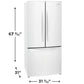Frigidaire FRFG1723AW 18 Cu. Ft. Counter-Depth French Door Refrigerator