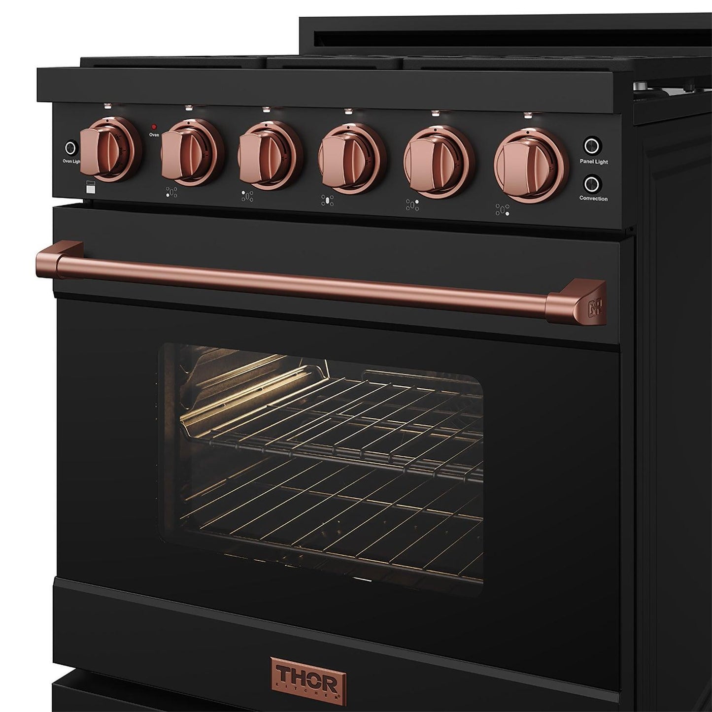 Thor Kitchen RSG30PBRSG 30 Inch Professional Gas With Precision Knob Control In Black/Rose Gold