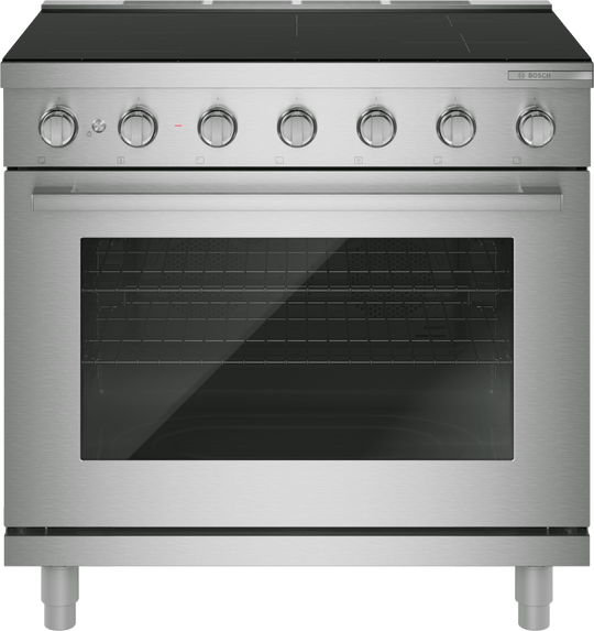 Bosch HIS5657U 500 Series, Induction Freestanding Range Cooker, 36'', Stainless Steel