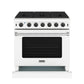 Thor Kitchen LRG3601UW 36 Inch Professional Gas Range In White