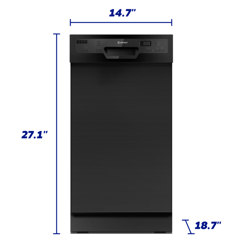 Element Appliance ENB6631PEBB Element 18" Front Control Built-In Dishwasher - Black (Enb6631Pebb)