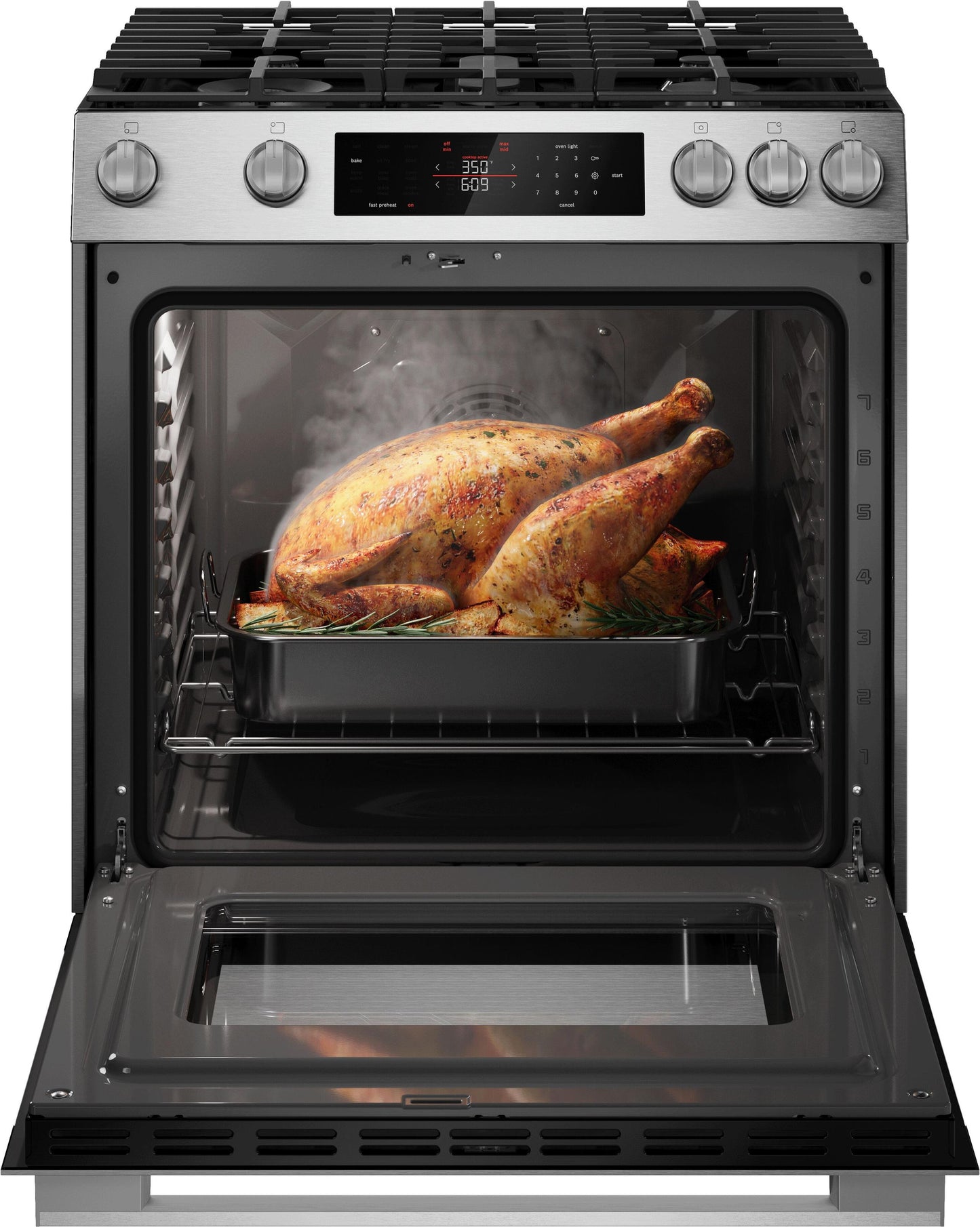Bosch HGF3050MUC 100 Series, Freestanding Gas Cooker, Stainless Steel