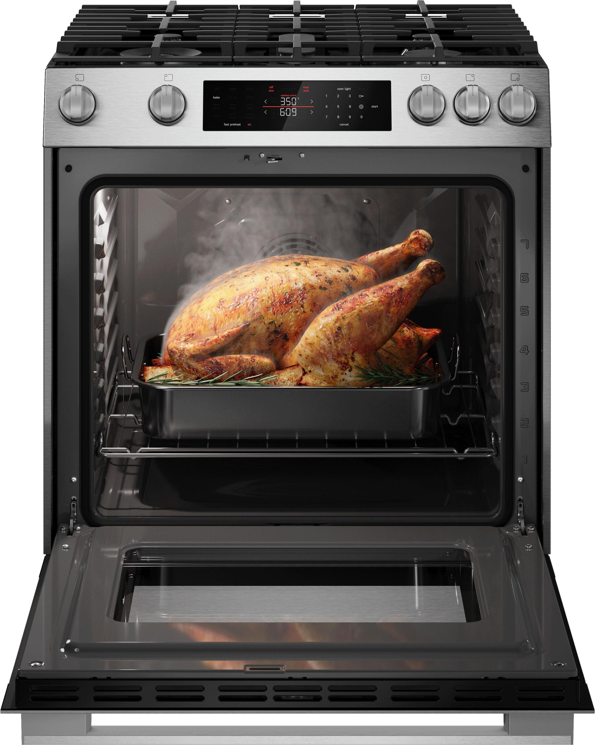Bosch HGF3050MUC 100 Series, Freestanding Gas Cooker, Stainless Steel