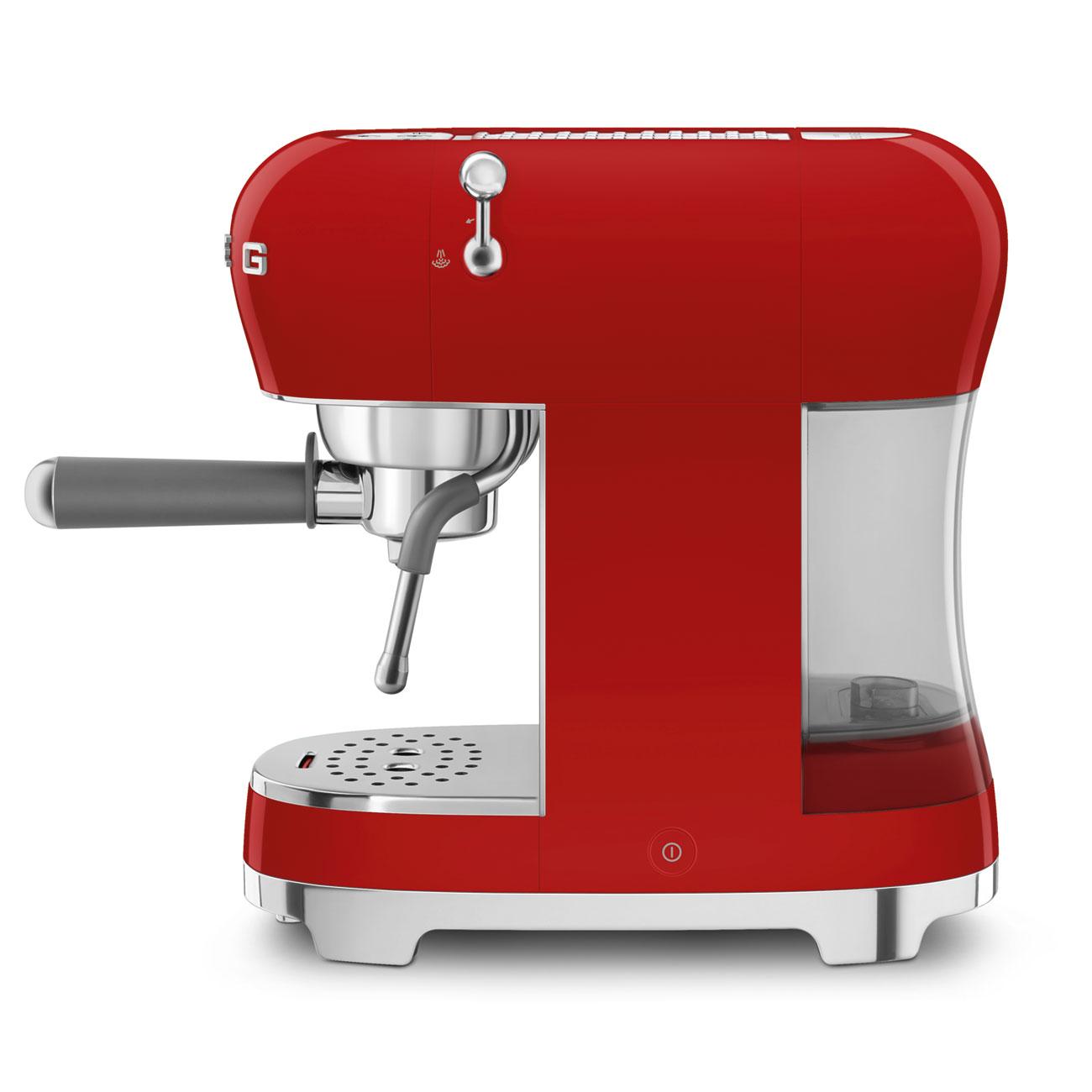 Smeg ECF02RDUS Espresso Coffee Machine Red Ecf02Rdus