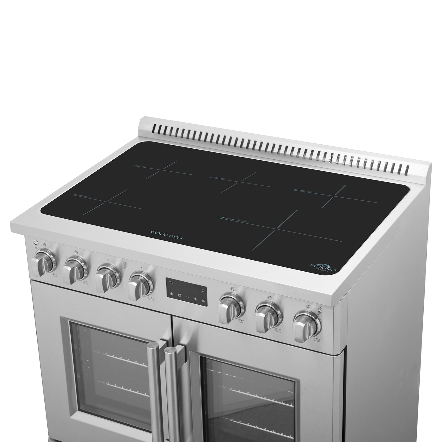 Forno FFSIN095036 Forno Torino 36 Inch French Door Induction Range With Air Fryer And True Convection Oven