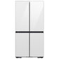 Samsung RM80F22WEW Bespoke 22 Cu. Ft. Counter Depth 4-Door French Door Refrigerator With Zero Clearance Fit & Food Showcase Door In White Glass